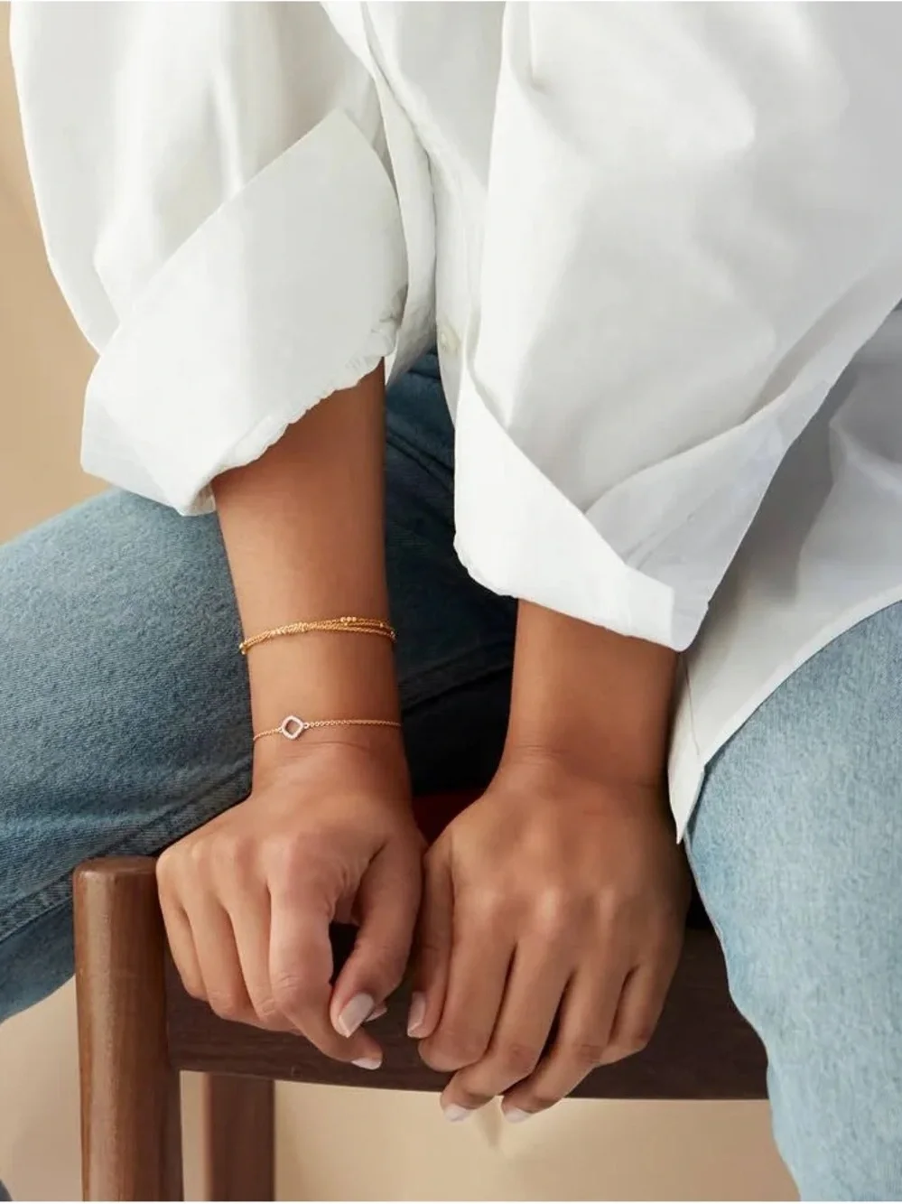 Monica Vinader Womens Riva Mini Kite Diamond Bracelet USD 297.50